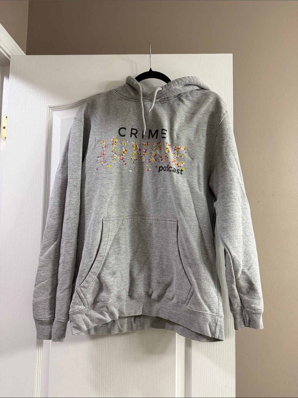 Original Crime Junkie Podcast Gray Pullover Hoodie